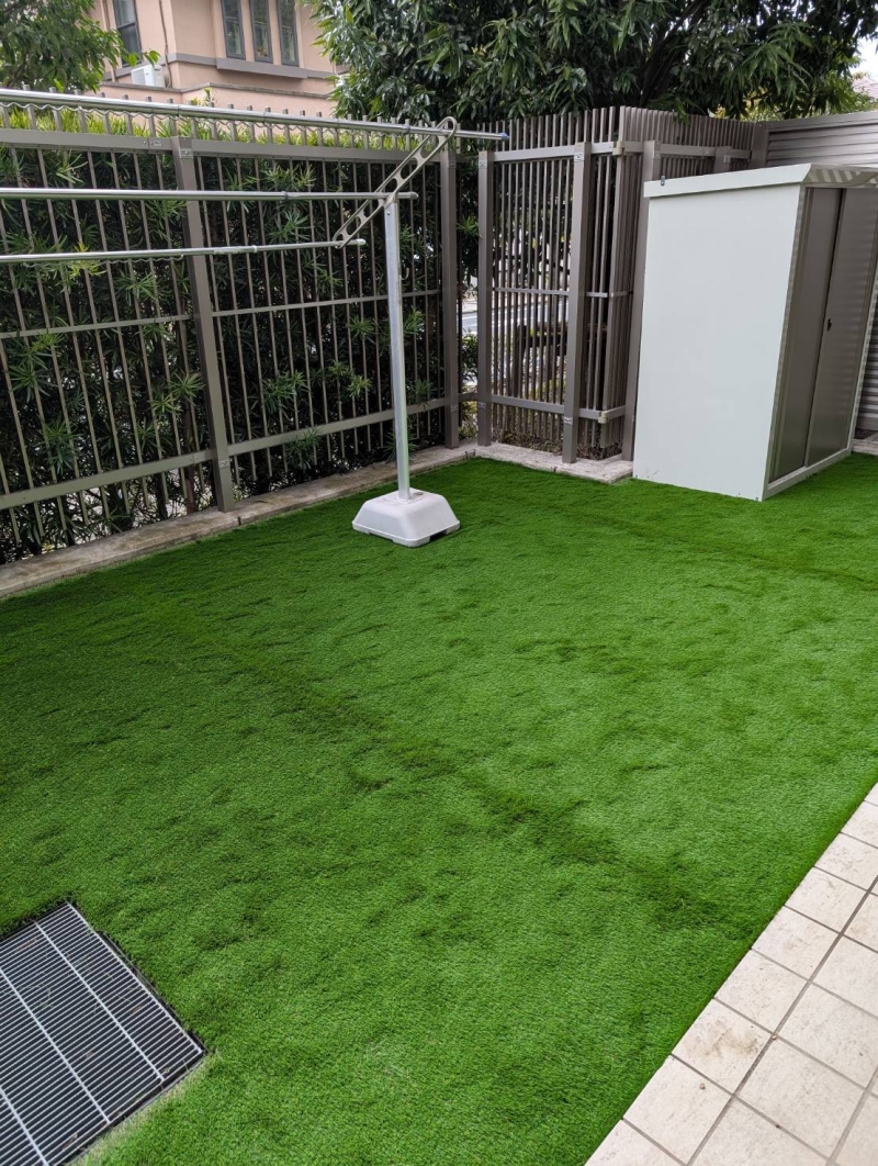 東京都調布市｜専有庭 40㎜人工芝施工