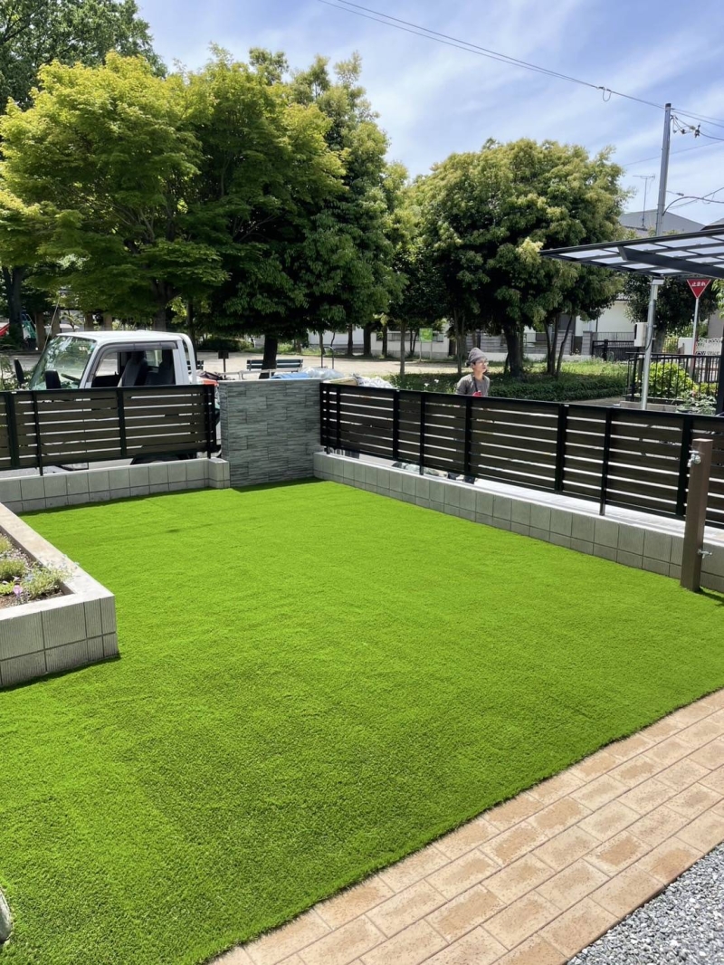 ＝流山市に人工芝工事＝