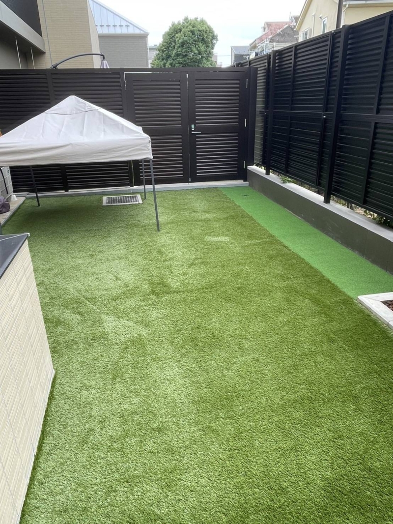 ＝練馬区でお庭人工芝工事+パター人工芝工事＝
