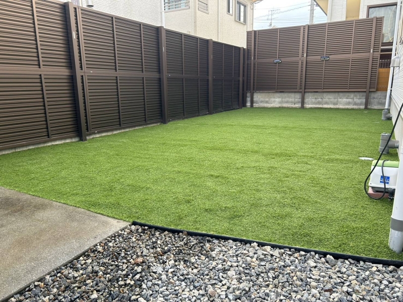 ＝東広島市に人工芝工事＝