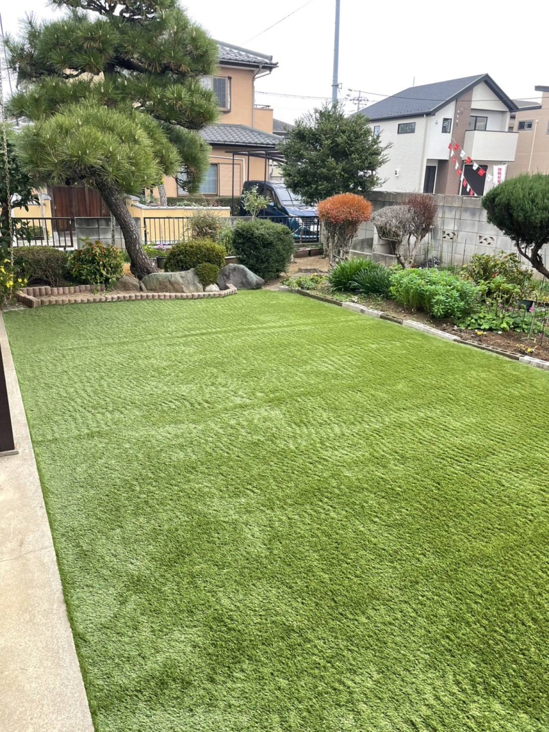 ＝流山市に人工芝工事＝