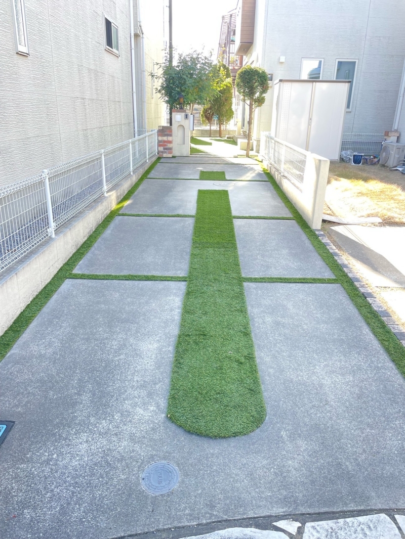 ＝春日部市に人工芝工事＝