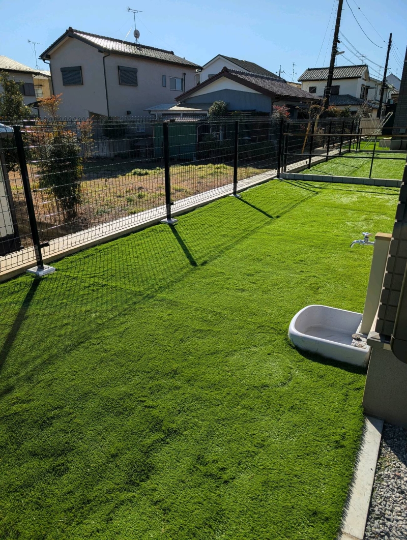 千葉県鎌ヶ谷市｜40㎜人工芝施工
