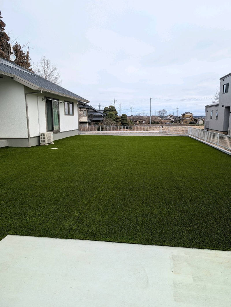 ＝水戸市に人工芝工事＝