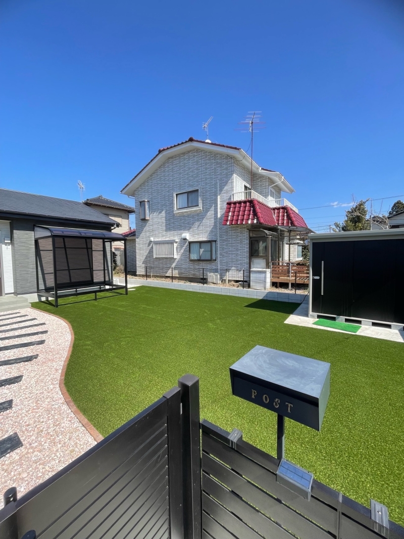 茨城県牛久市｜30㎜人工芝施工