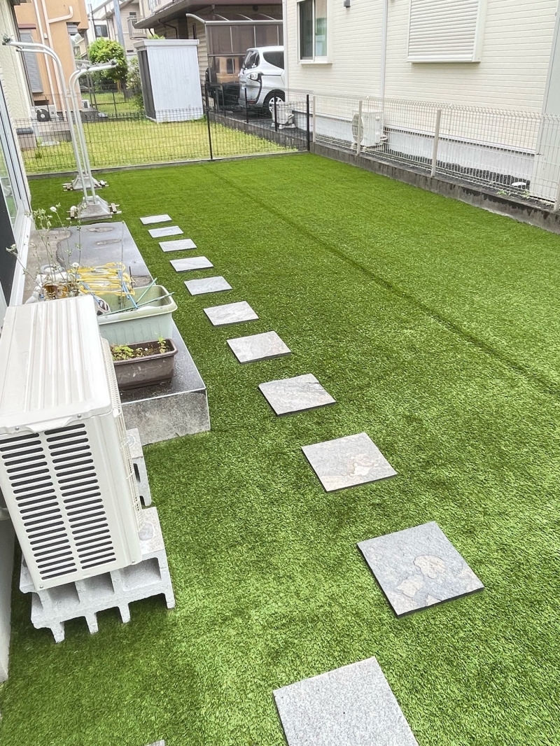 ＝四街道市に人工芝工事＝