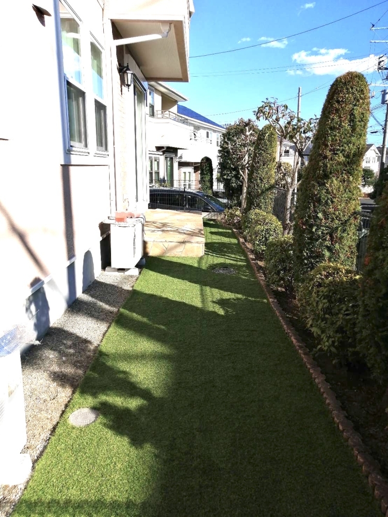 横浜市青葉区|天然芝から人工芝へ。大切なお庭を、これからも楽しめる空間に。